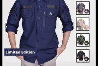 Jual Kemeja PDL Lapangan Tactical Lengan Panjang Outdoor Baju Taktikal Pdh warna Navy