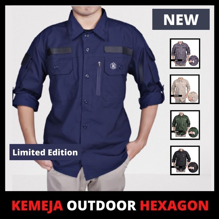 Jual Kemeja PDL Lapangan Tactical Lengan Panjang Outdoor Baju Taktikal Pdh warna Navy