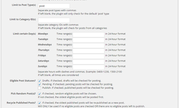 Plugin Auto Post Scheduler