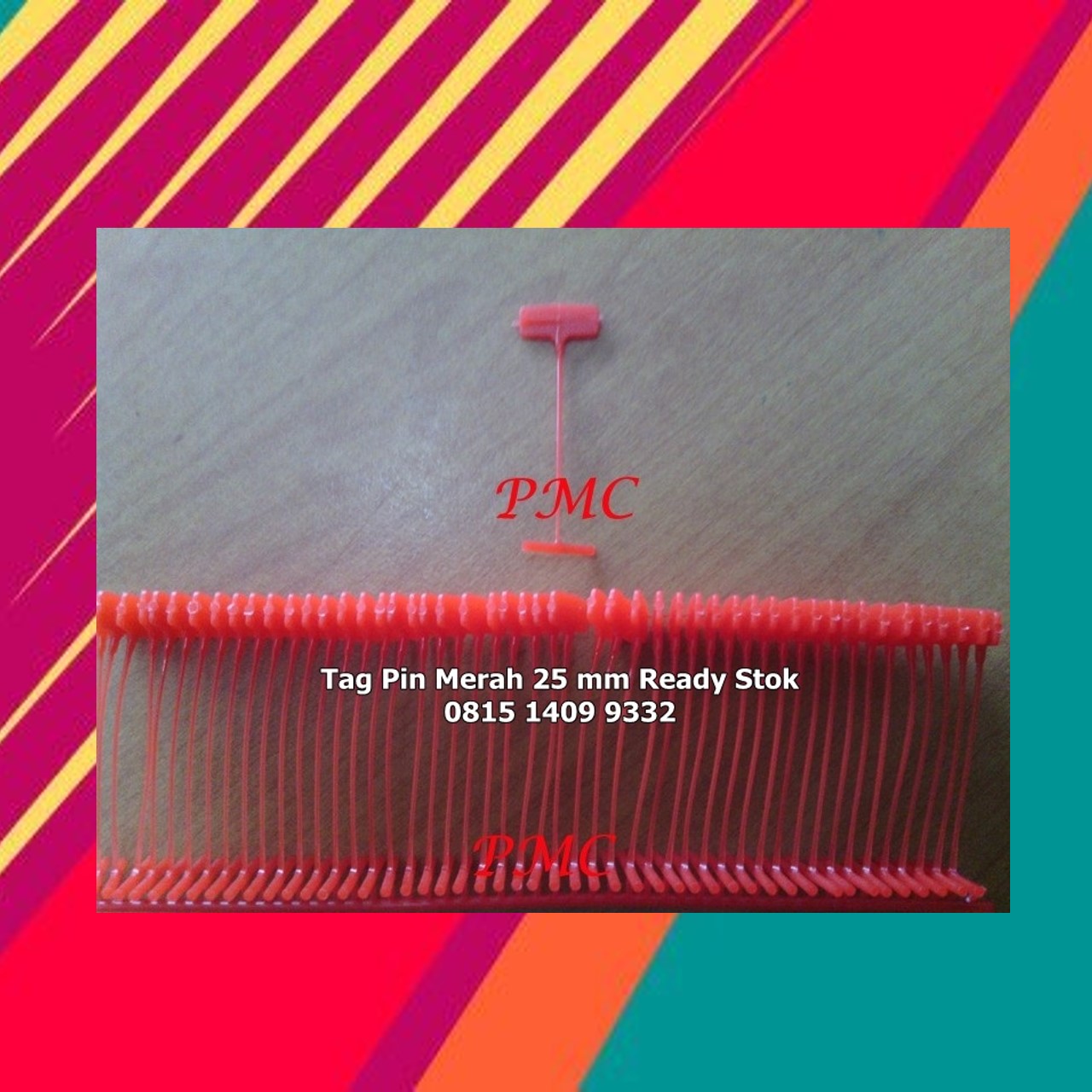 TAG PIN MERAH 25MM PEKALONGAN JAWA TENGAH