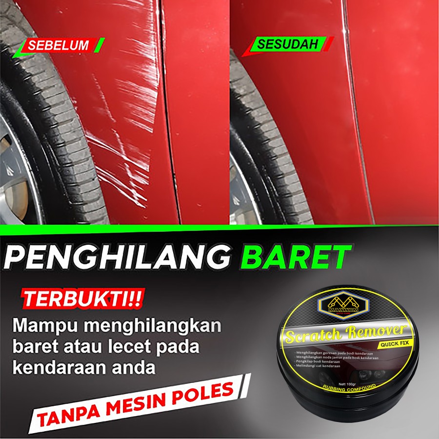 Penghilang Baret Lecet Body Mobil dan Motor Scratch Remover