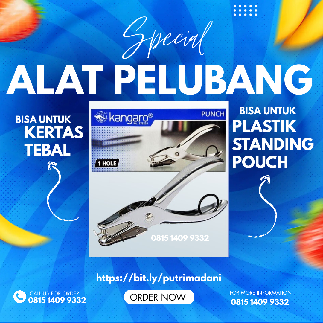 Alat untuk melubangi plastik standing pouch